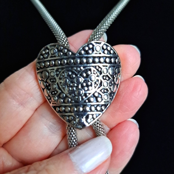 NEW WOMEN'S LARIAT NECKLACE AND EARRINGS SET SILVER PLATED WITH SLIDER - Picture 1 of 7